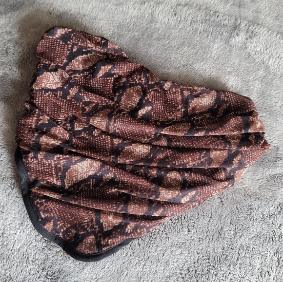 FASHION NOVA Snakeskin Strapless Top, Size XS - Picture 2 of 5